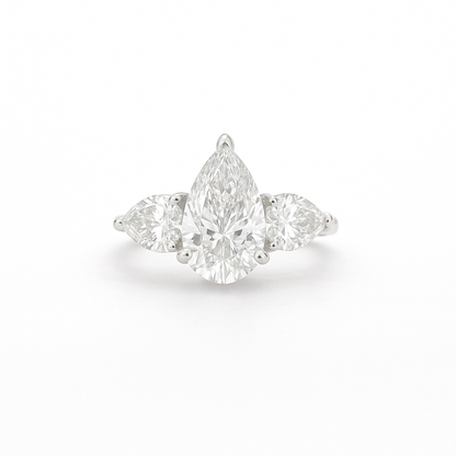 IGI Certified Lab Grown Pear Diamond Ring 