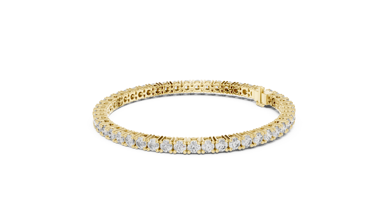 Round Lab Grown Diamond Tennis Bracelet