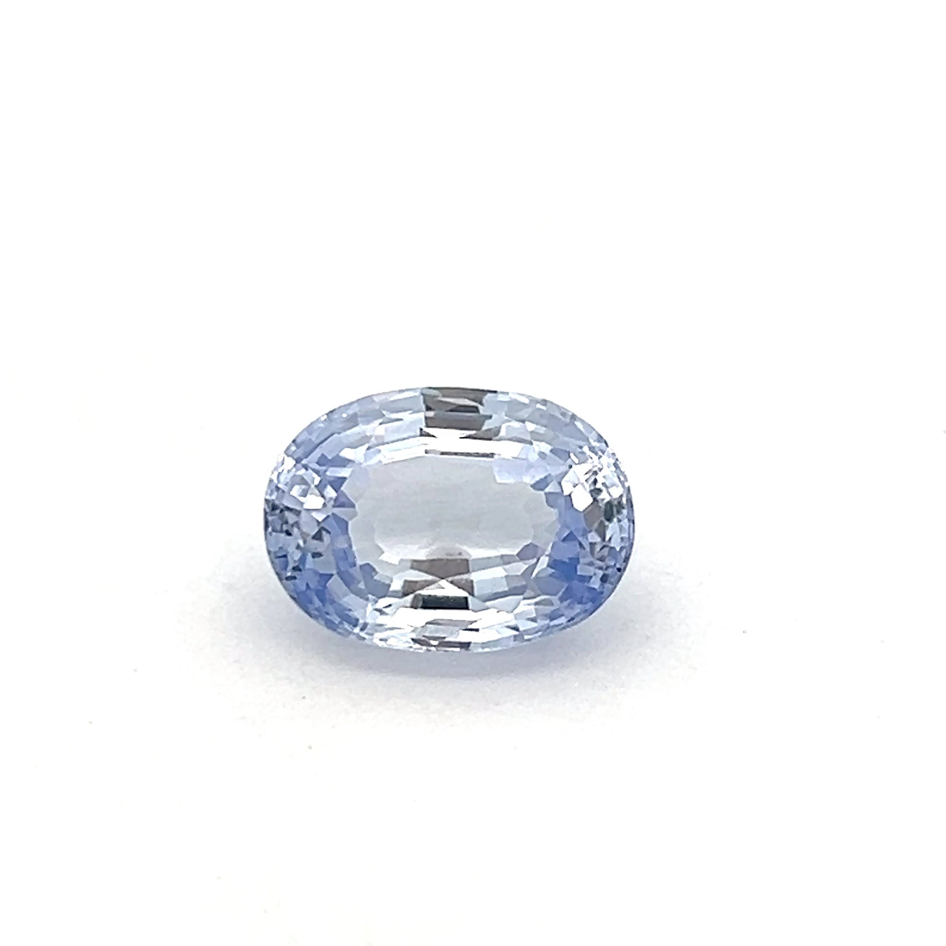 Oval-shaped blue gemstone 