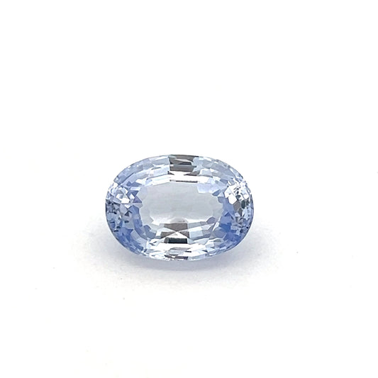 Oval-shaped blue gemstone 