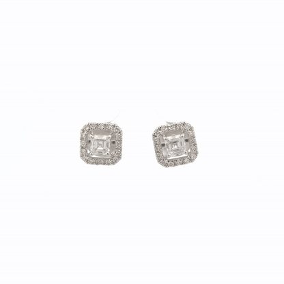 Princess Lab-Grown Diamond Earrings In 14k Gold
