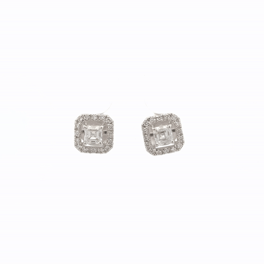 Princess Lab-Grown Diamond Earrings In 14k Gold