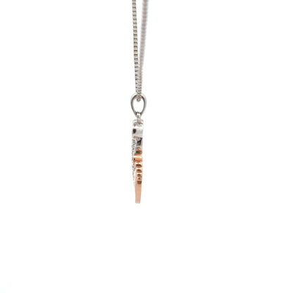 Baby Feet Lab-grown Diamond Pendant In 14k Gold