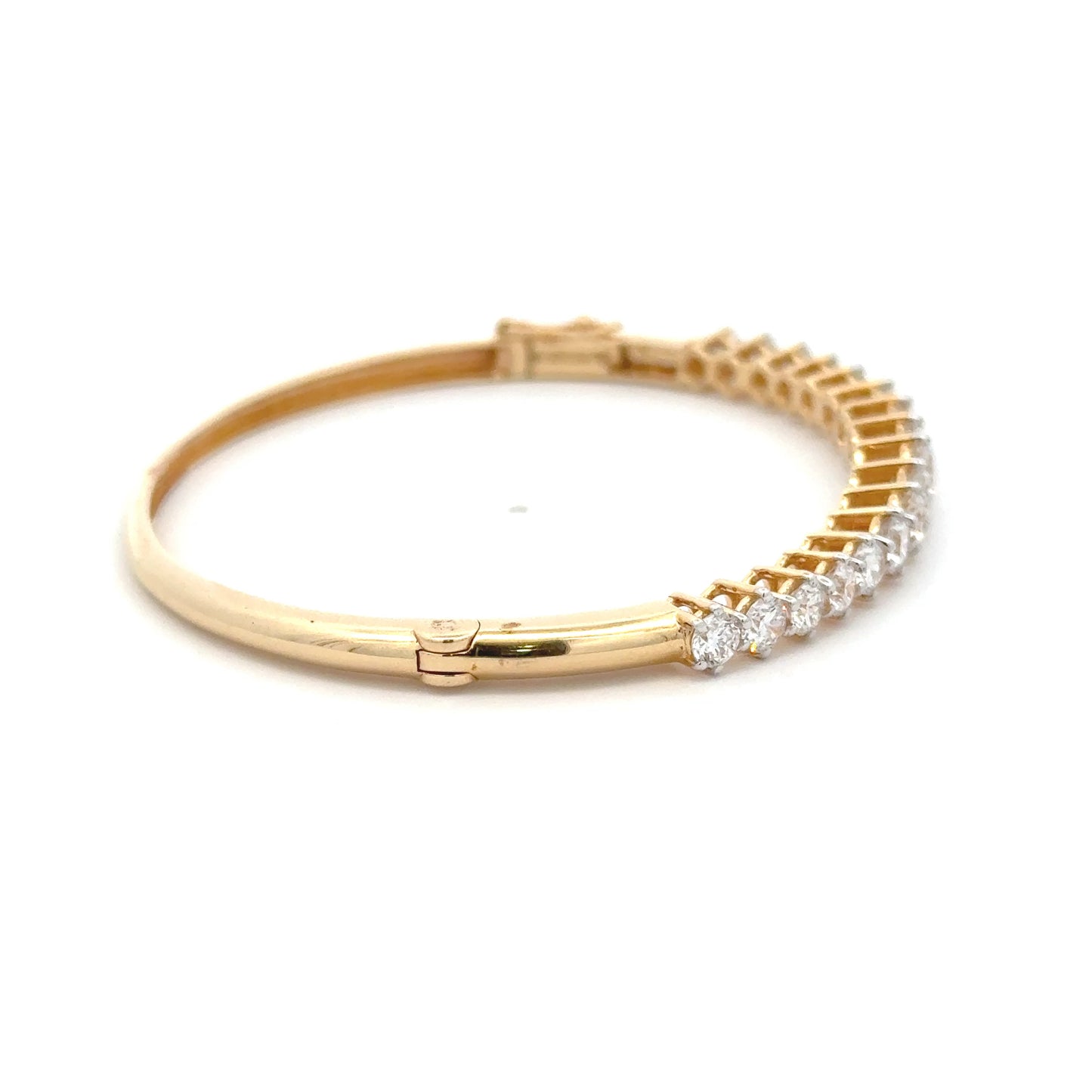 Classic Round Lab Grown Diamond Tennis Bracelet in 14k Yellow Gold