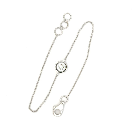 Round Brilliant Lab Grown Diamond Bracelet in 14k Yellow Gold