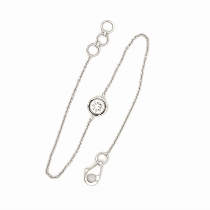 Round Brilliant Lab Grown Diamond Bracelet in 14k Yellow Gold