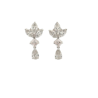 Pear, Princess & Marquise Lab-Grown Diamond Earrings In 14k Gold