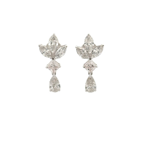 Pear, Princess & Marquise Lab-Grown Diamond Earrings In 14k Gold