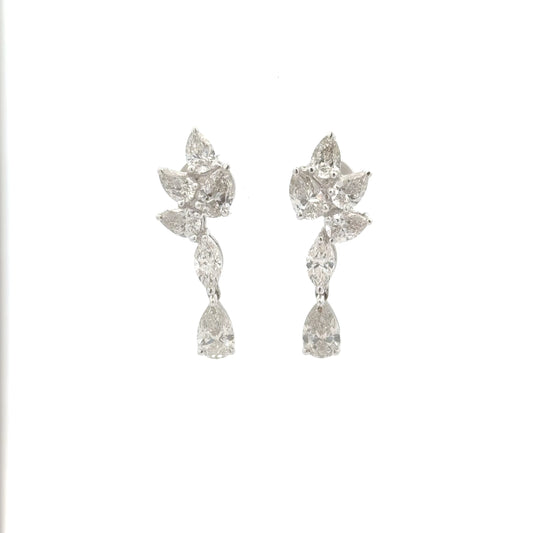 Pear & Marquise Lab-Grown Diamond Drop Earrings In 14k Gold