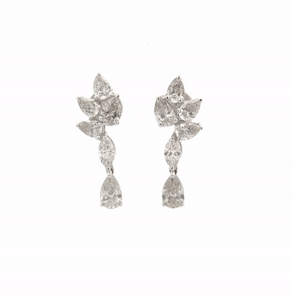 Pear & Marquise Lab-Grown Diamond Drop Earrings In 14k Gold