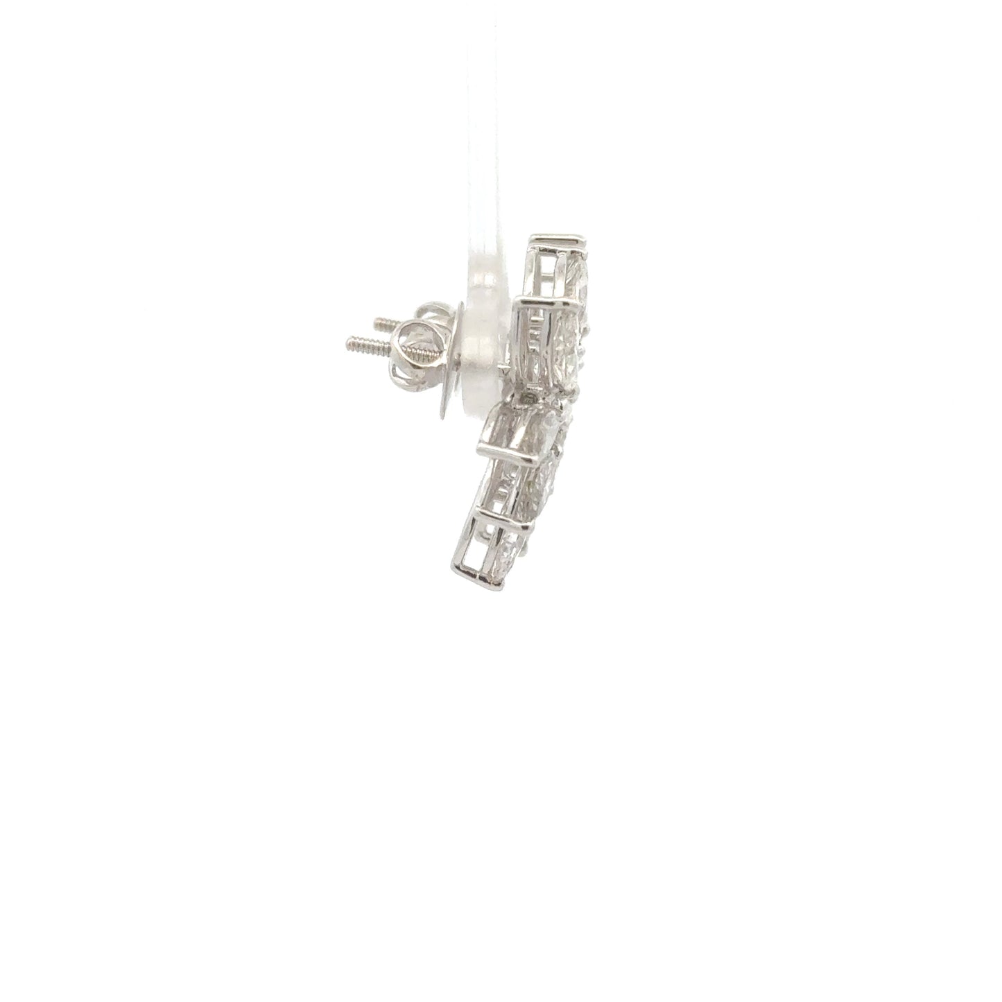 Marquise Lab-Grown Diamond Drop Earrings In 14k White Gold