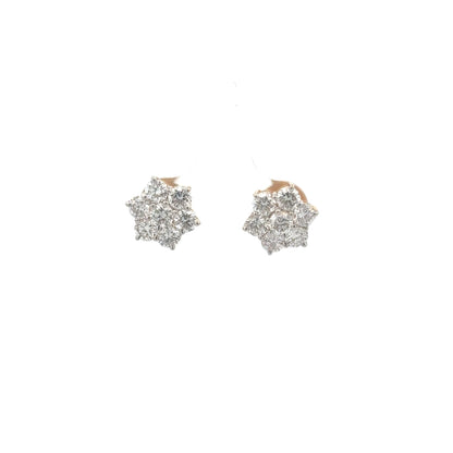 Luxury Blossom Lab-Grown Diamond Earrings in 14K Rose Gold