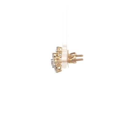 Luxury Blossom Lab-Grown Diamond Earrings in 14K Rose Gold
