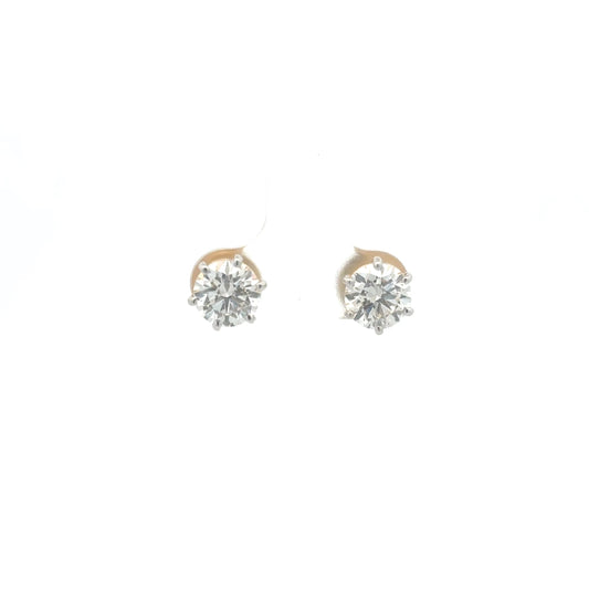 IGI Certified Lab Diamond Round Solitaire Studs in 14k Gold