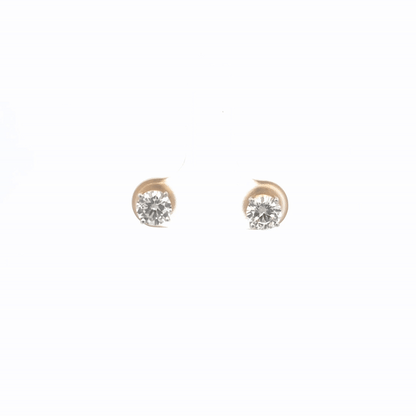 Classic Round Lab-Grown Diamond Stud Earrings in 14K Gold