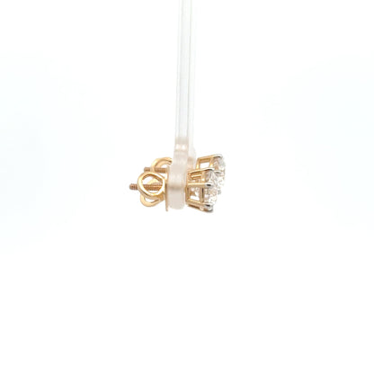 Solitaire Round Lab-Grown Diamond Stud Earrings In 14k Gold