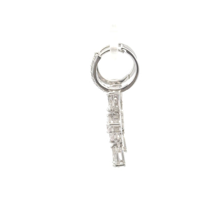 Luxury Lab-Grown Diamond Drop Earrings | 14K Gold Floral Dangle Jewelry