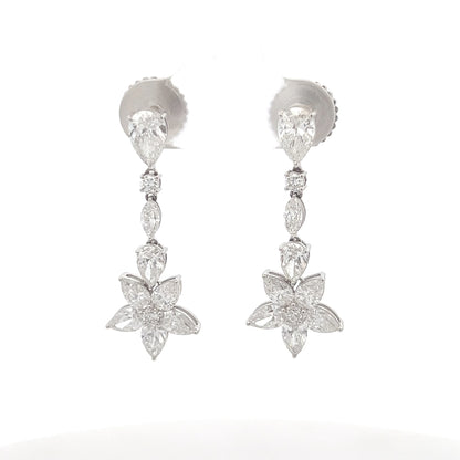 Elegant Drop Lab-Grown Diamond Ear Studs | 14K Gold Pear Shape Design