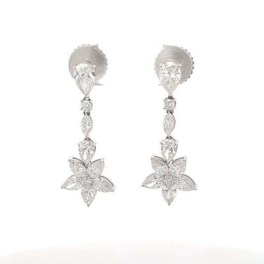 Elegant Drop Lab-Grown Diamond Ear Studs | 14K Gold Pear Shape Design