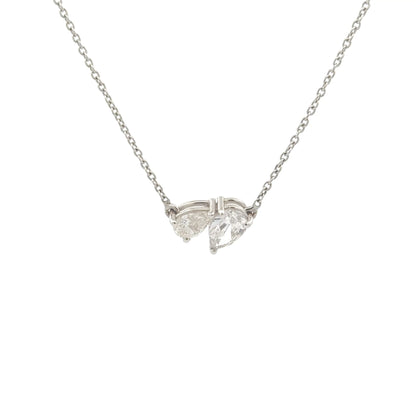 IGI Certified Twin Pear Lab-Grown Diamond Pendant in 14K Gold