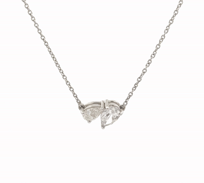 IGI Certified Twin Pear Lab-Grown Diamond Pendant in 14K Gold