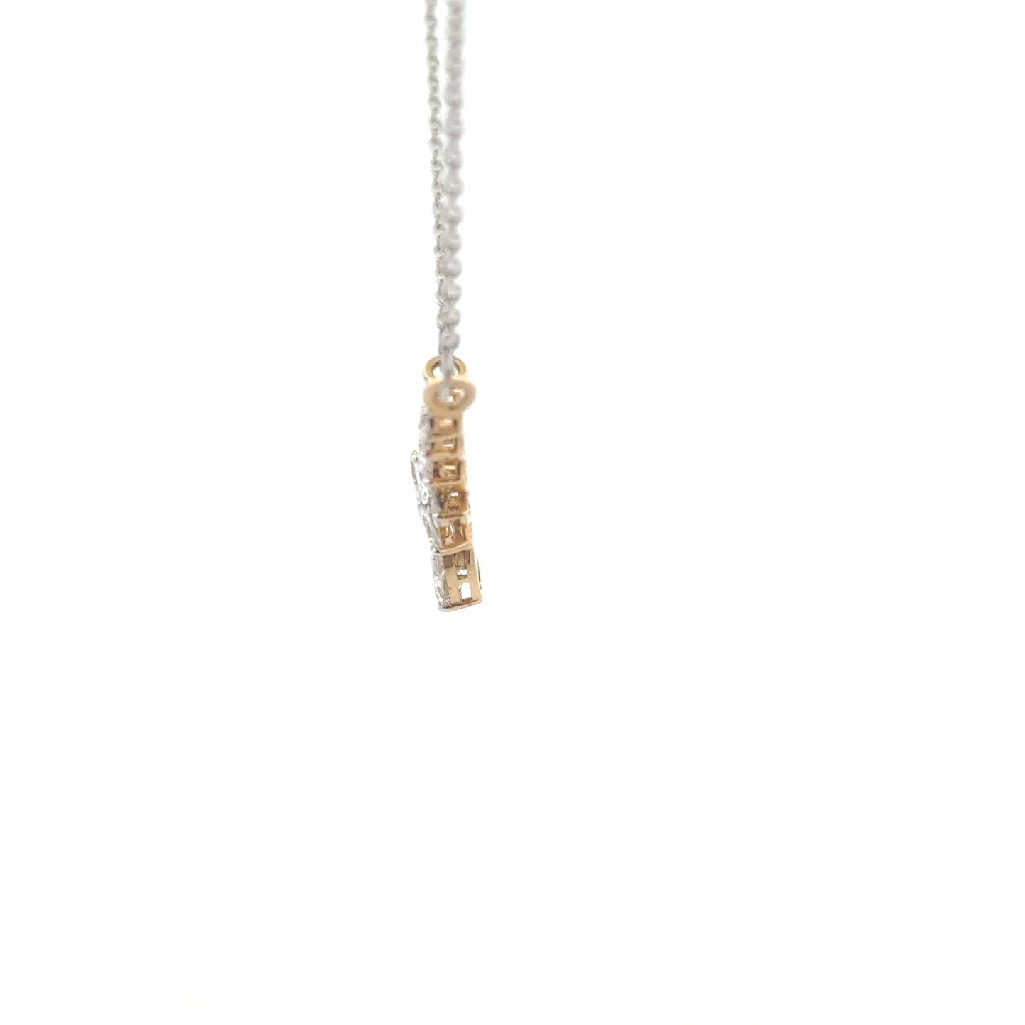 Delicate Pear & Marquise Lab Grown Diamond Necklace In 14k Gold