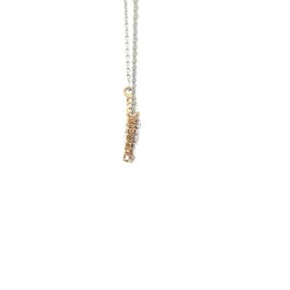Delicate Pear & Marquise Lab Grown Diamond Necklace In 14k Gold