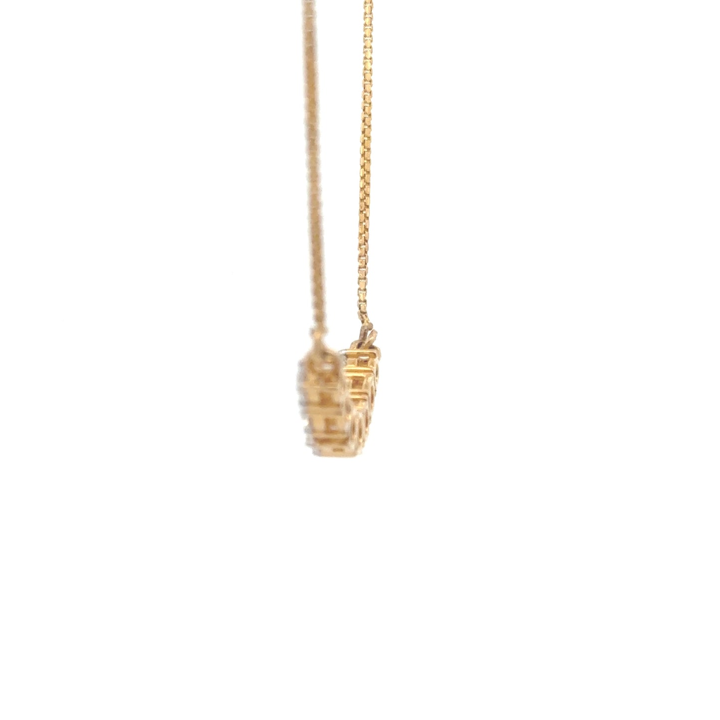 Classic 7 Round Lab Diamond Pendant  Necklace In 14k Gold