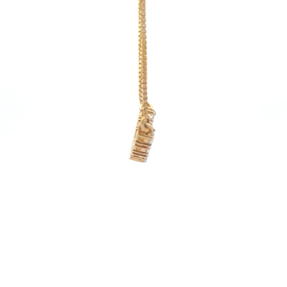 Classic 9 Round Lab Diamond Pendant Necklace In 14k Gold