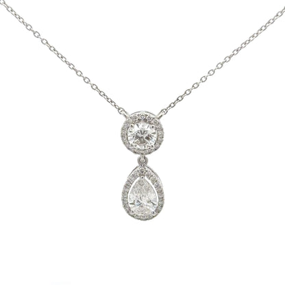 IGI Certified Eternal Love Lab-Grown Diamond Pendant with Pear & Round Cut