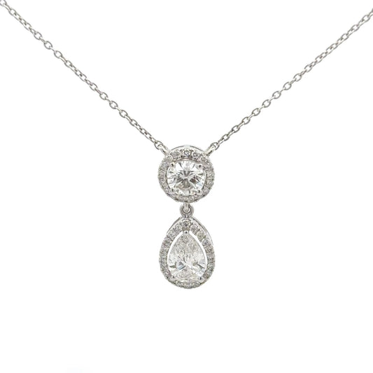 IGI Certified Eternal Love Lab-Grown Diamond Pendant with Pear & Round Cut