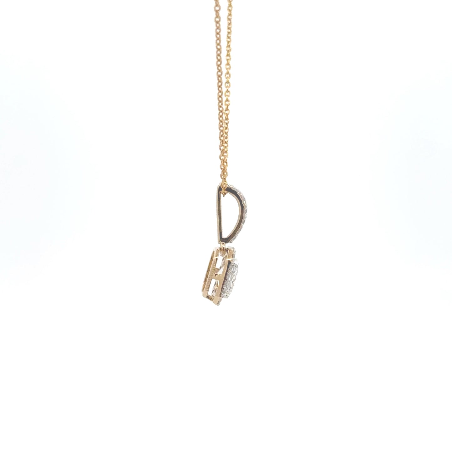 Luxury Halo Style Lab-Grown Diamond Pendant Necklace