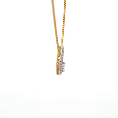 Circle Lab-grown Diamond Pendant In 14k Gold With Chain