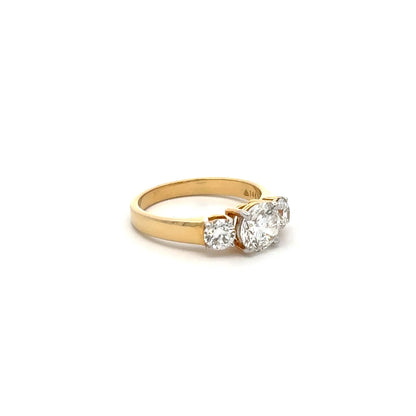 Classic 3 Stone Lab Grown Diamond Anniversary Ring In 14k Gold