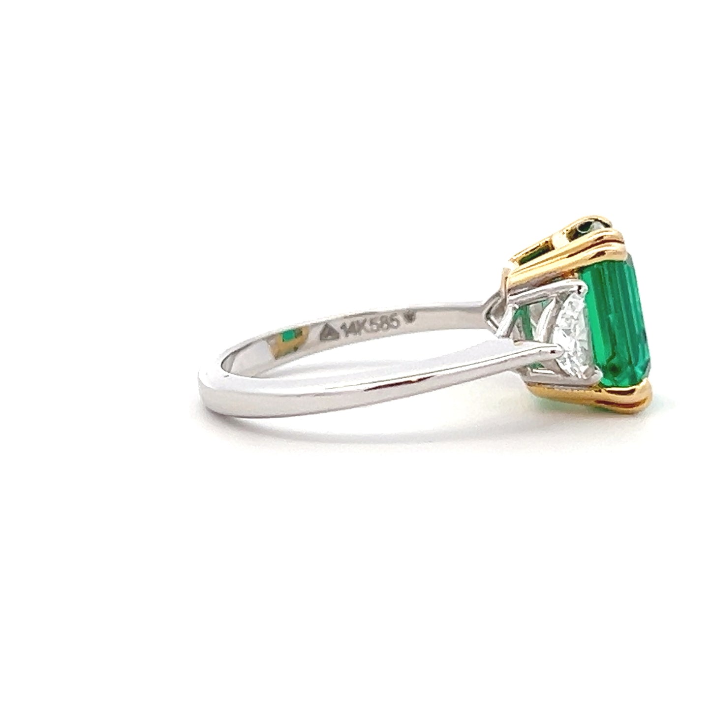 Colombian Emerald Gemstone Ring In 14k Gold