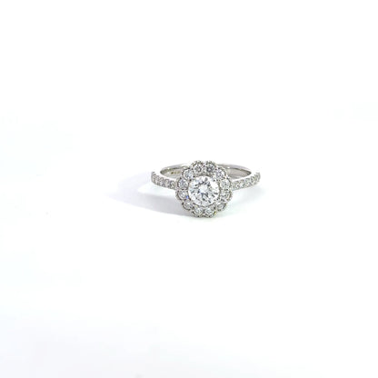 LGD Round Brilliant Ring In 14k Gold