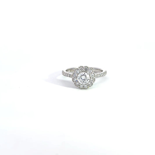 LGD Round Brilliant Ring In 14k Gold