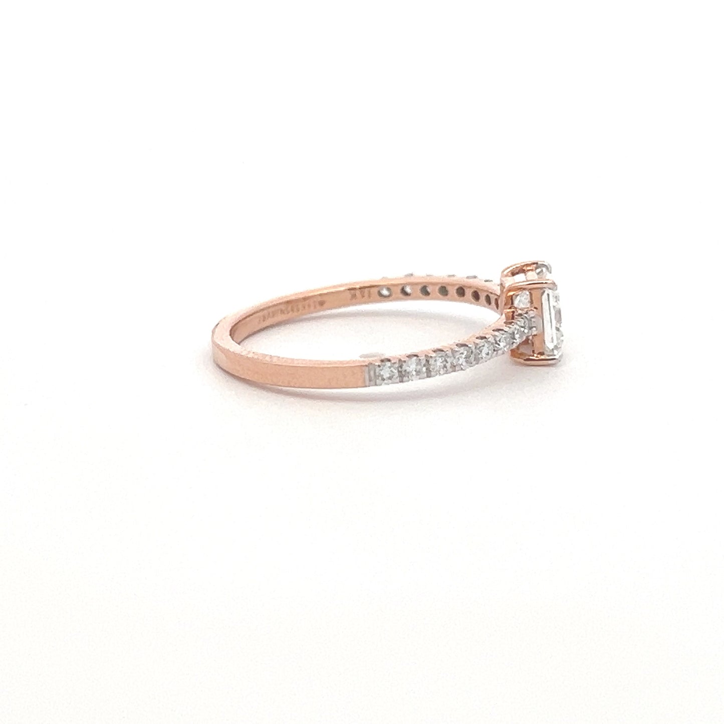 Lab Grown Diamond Celestia Princess Glow Ring In 14k Gold