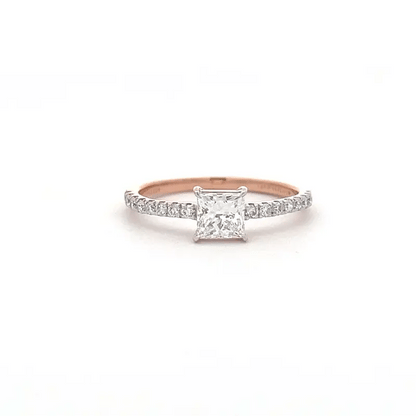 Lab Grown Diamond Celestia Princess Glow Ring In 14k Gold