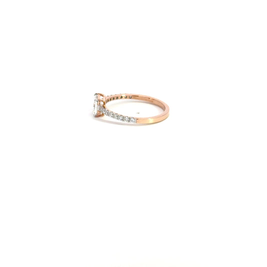 LGD Princess Band Ring In 14k Gold
