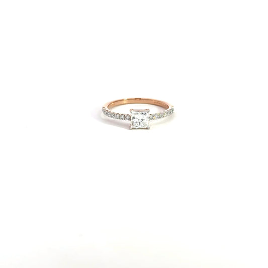 LGD Princess Band Ring In 14k Gold