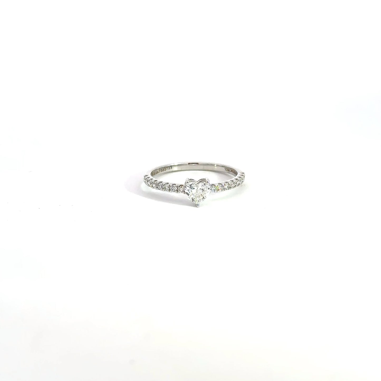 LGD Heart Band Ring In 14k Gold
