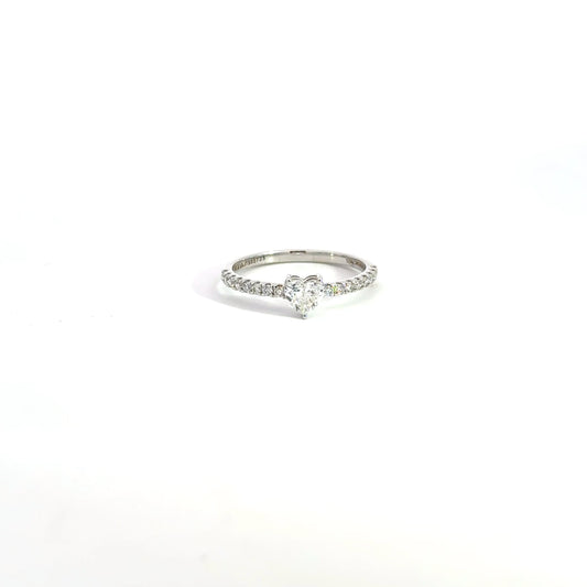 LGD Heart Band Ring In 14k Gold