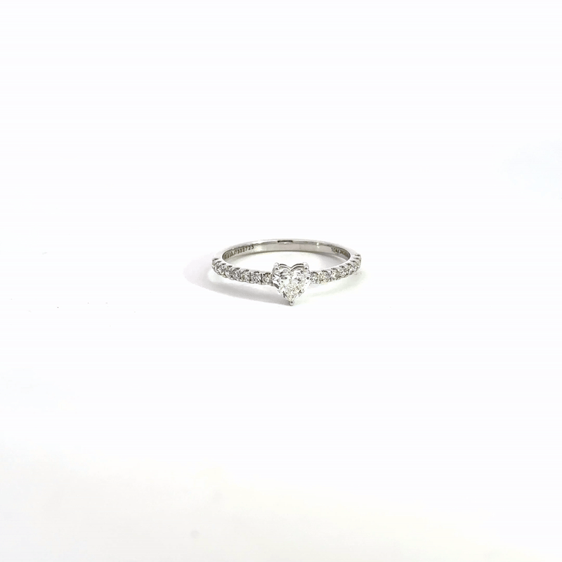 LGD Heart Band Ring In 14k Gold