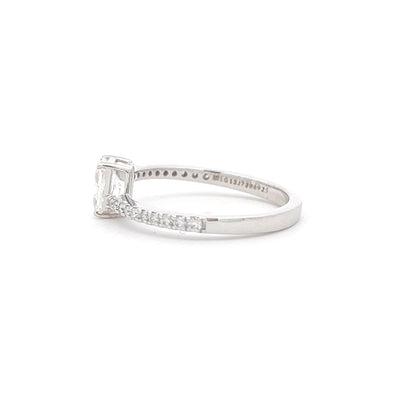 Lab Grown Raddiant Diamond Band Ring In 14k White Gold