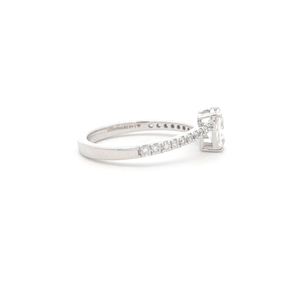 Lab Grown Raddiant Diamond Band Ring In 14k White Gold