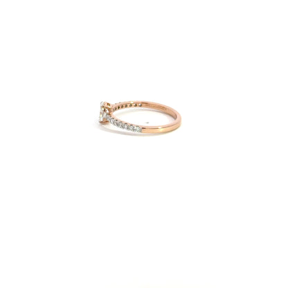 LGD Oval Band Ring In 14k Gold