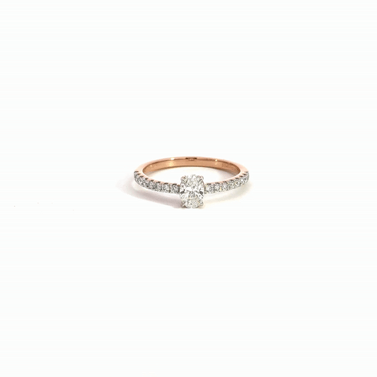 LGD Oval Band Ring In 14k Gold