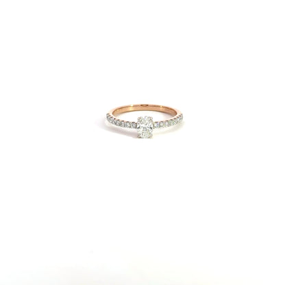 LGD Oval Band Ring In 14k Gold