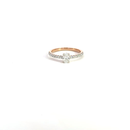 LGD Oval Band Ring In 14k Gold